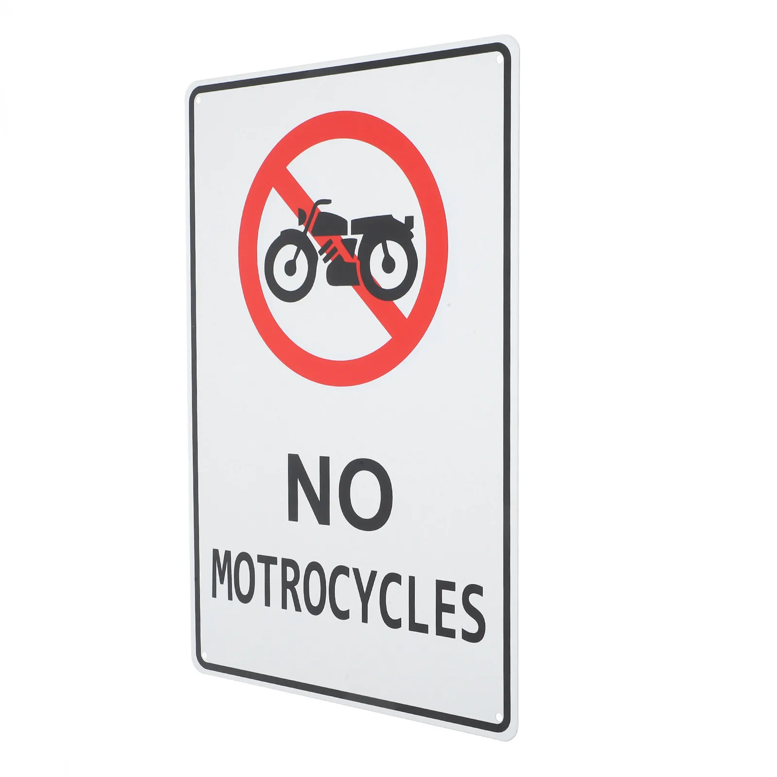 Street Safety Sign No Motorcycle Warning Road Sign High Visibility Reflective Surface Sturdy Construction for Municipal Roads