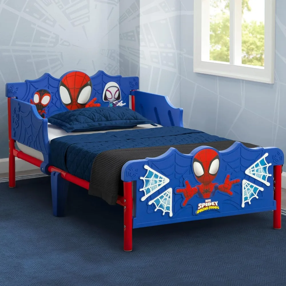 Spidey and His Amazing Friends cama 3D para niños, azul