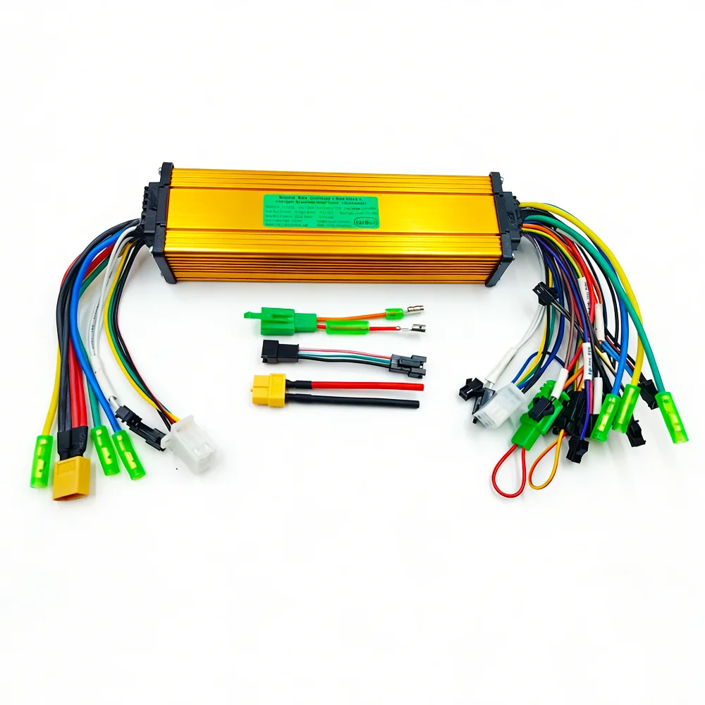 

BLDC Controller 36V-60V Sine Wave Dual Drive E-Bike Controller 350W-2000W Three Mode Electric Scooter Accessories