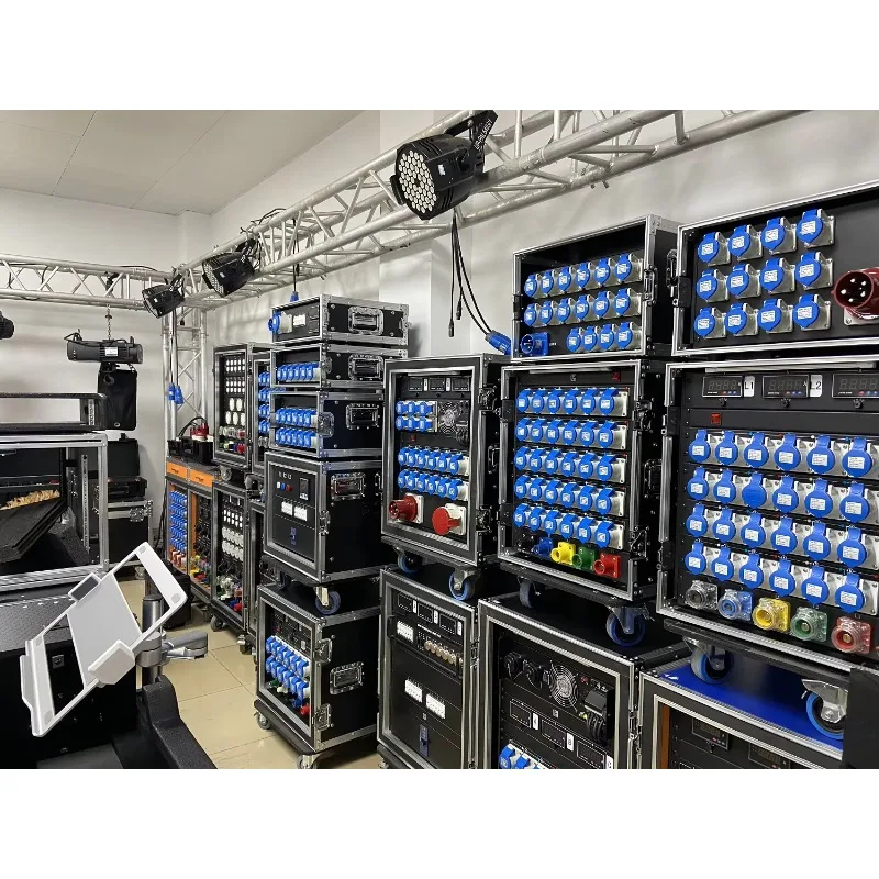 12 Channels 3 Phase Electrical Power Supply Distribution Box 63 Amp Power Distro Box for Efficient Energy Management
