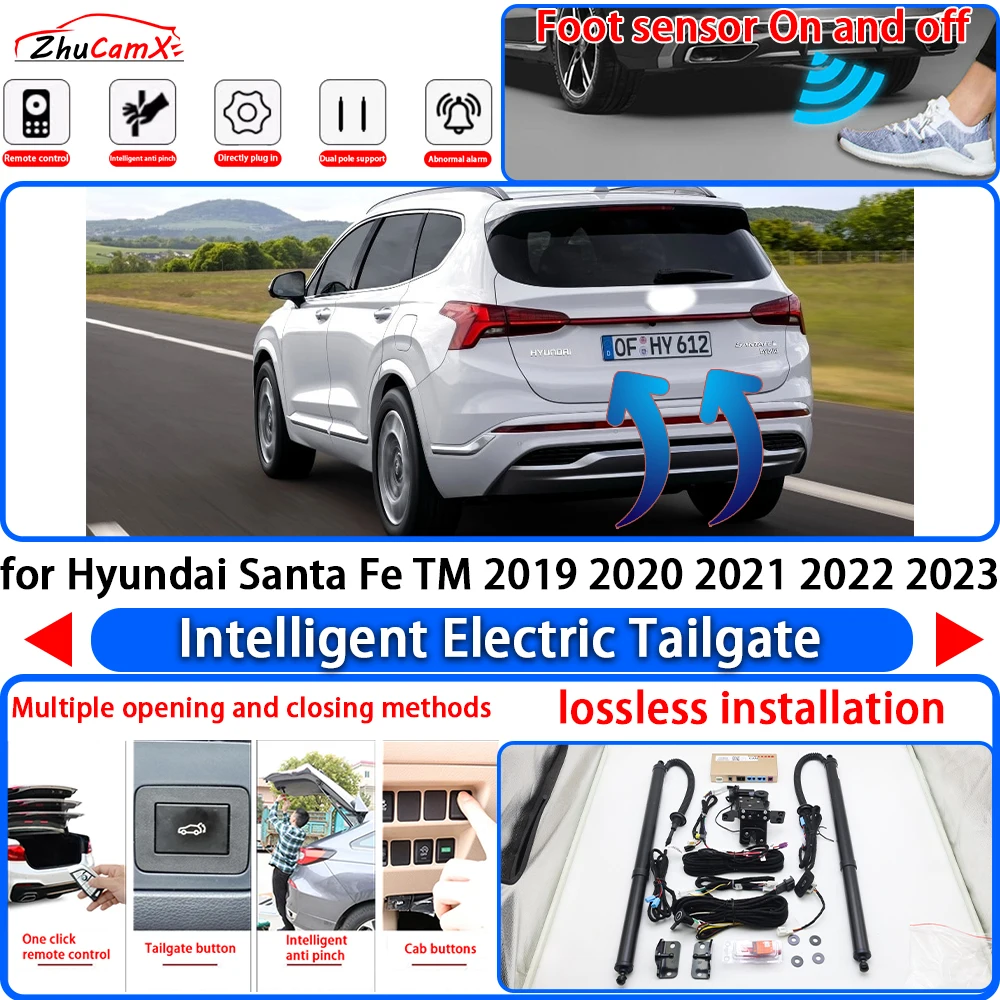 

ZhuCamX for Hyundai Santa Fe TM 2019 2020 2021 2022 2023 OEM Power Liftgate Trunk Electric Suction Tailgate Tail Gate Lift Strut