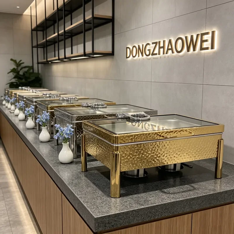 Hammered Splendid 9L Food Warmer Hotel Chafing Dish Serving for Catering Buffet Dishes Other Hotel Supplies Cheffing