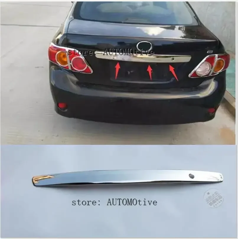

HIGH QUALITY Rear trunk plate rear door trim Fit for Toyota Corolla 2008 2009 2010 Stainless steel 1pc per set