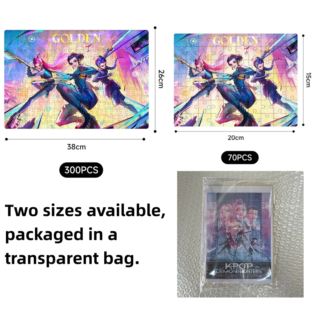 K pop Anime cacciatore di demoni Puzzle Giochi da tavolo Giocattoli Decorazione Rumi Mira Zoey Regali creativi personalizzati per bambini di Capodanno