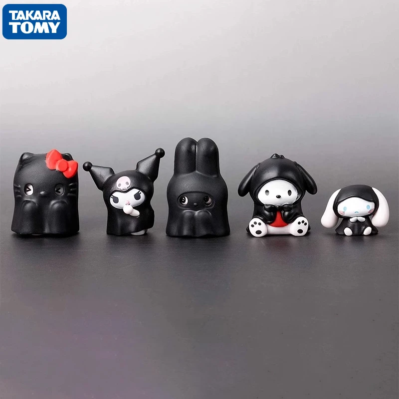 

TAKARA TOMY День всех святых Ghost Series Gashapon Toys MyMelody Kuromi Pochacco Cinnamoroll Hello Kitty Фигурка Куклы Игрушки