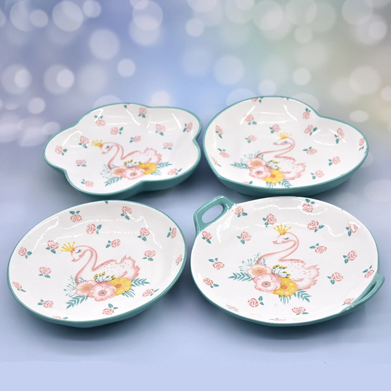 

Новая тарелка Cerc 2025 года, креативная скандинавская обеденная посуда, красивая и Ele Light, роскошная Di для домашнего использования, мультяшная аниме...