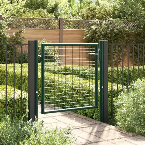 Powder-Coated Steel Garden Fence Gate 39.4