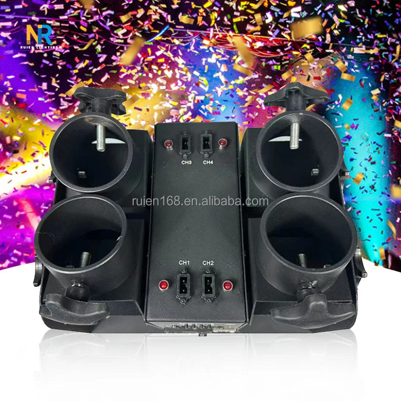 Stage Effect 4 Shot Confetti Blaster Professional Electric Confetti Gun For Concert Show