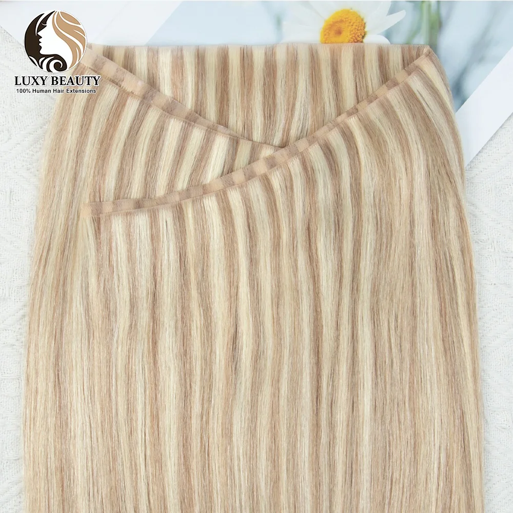 Straight Long Tape In Hair Weft Extensions Human Hair 12