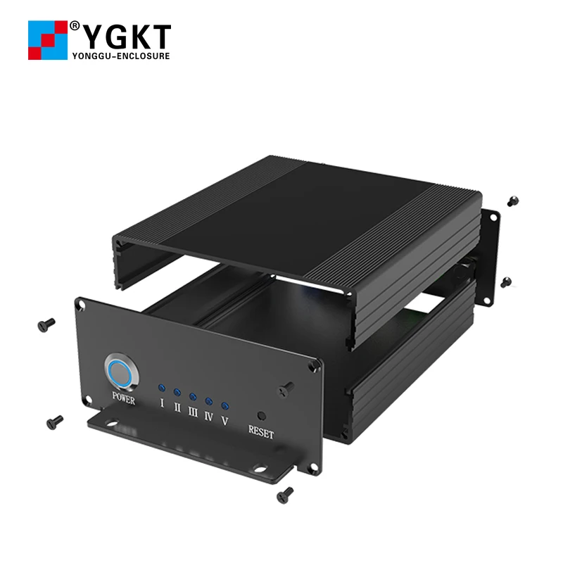 Aluminum Extrusion Electronic Enclosure Sheet Metal PCB Circuit Board Housing Extruded Split Type Battery Box H20 107*47MM
