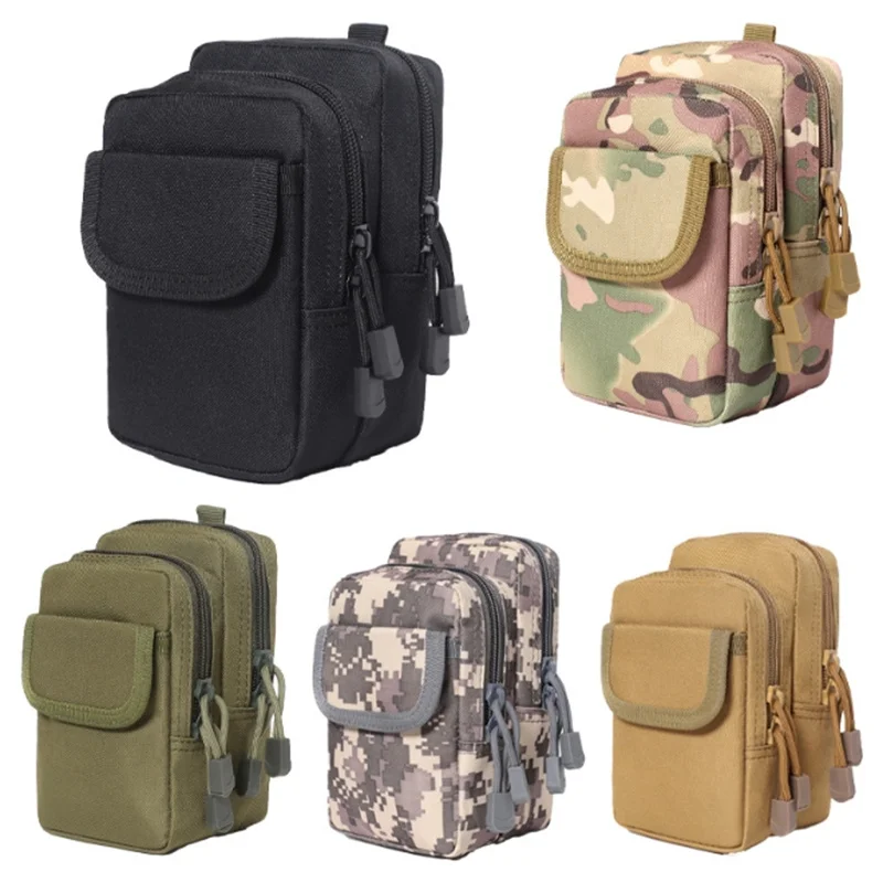 1PC Black Waist Pouch Waist Bag For Men Small Phone Pocket Belt Pack Hunter Waist Pack Running Hiking Camping Pouch Travel Bags