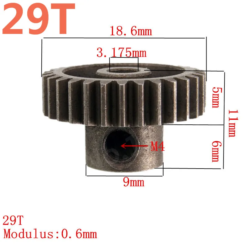 11184 Metal Diff.Main Gear 64T &11189 Motor Gear 29T RC Car Parts 1/10 HSP Car Monster Truck Hobby Baja 94111 Remote Control Car