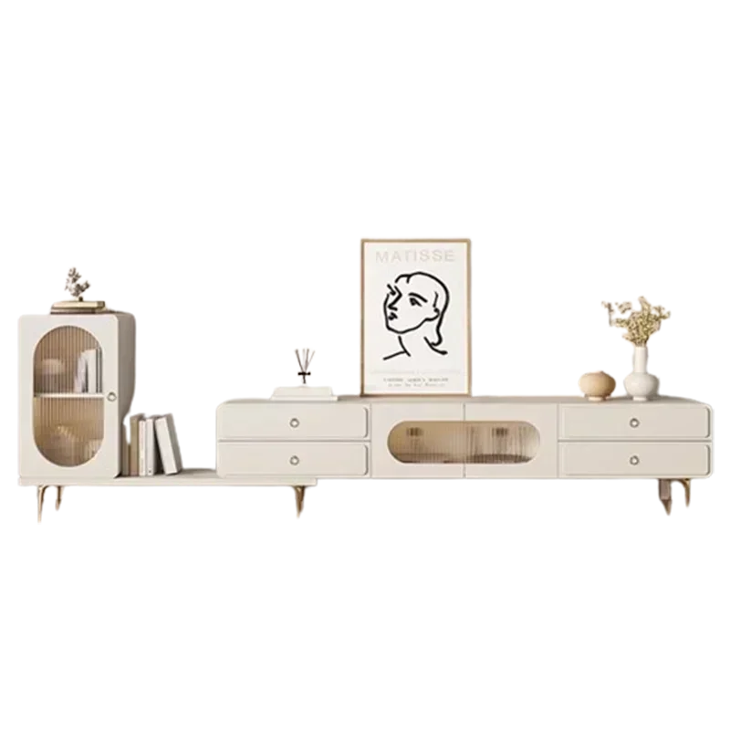 Nordic White Tv Cabinet Scratch Resistant Easy to Use Modern Design Premium Quality Durable Build Easy Installation