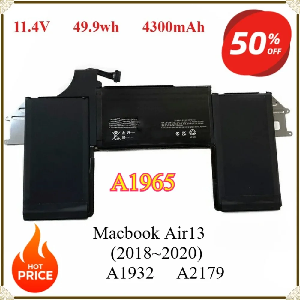 

Laptop Batteries A1965 for APPLE MacBook Air 13 inch A1932 2018 2019 A2179 Early 2020 Battery