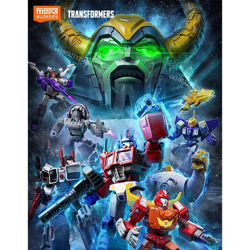 Original Blokees Transformers Blind Box Galaxy Version V8 Optimus Prime Action Figure Assembly Model Kit Toy Mystery Box Gift