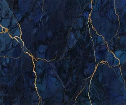 Customized Wallpaper Nordic abstract light luxury Golden blue marble wallpaper living room sofa TV background wall 3d wallpaper