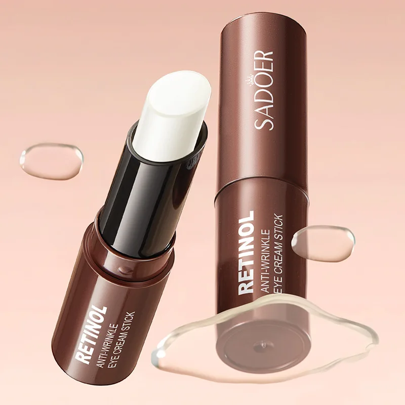 Retinol Anti-Wrinkle Eye Cream Stick, Moisturizing Firming Eye Balm, Fade Dark Circles & Crow's Feet, Portable Under Eye Skincar