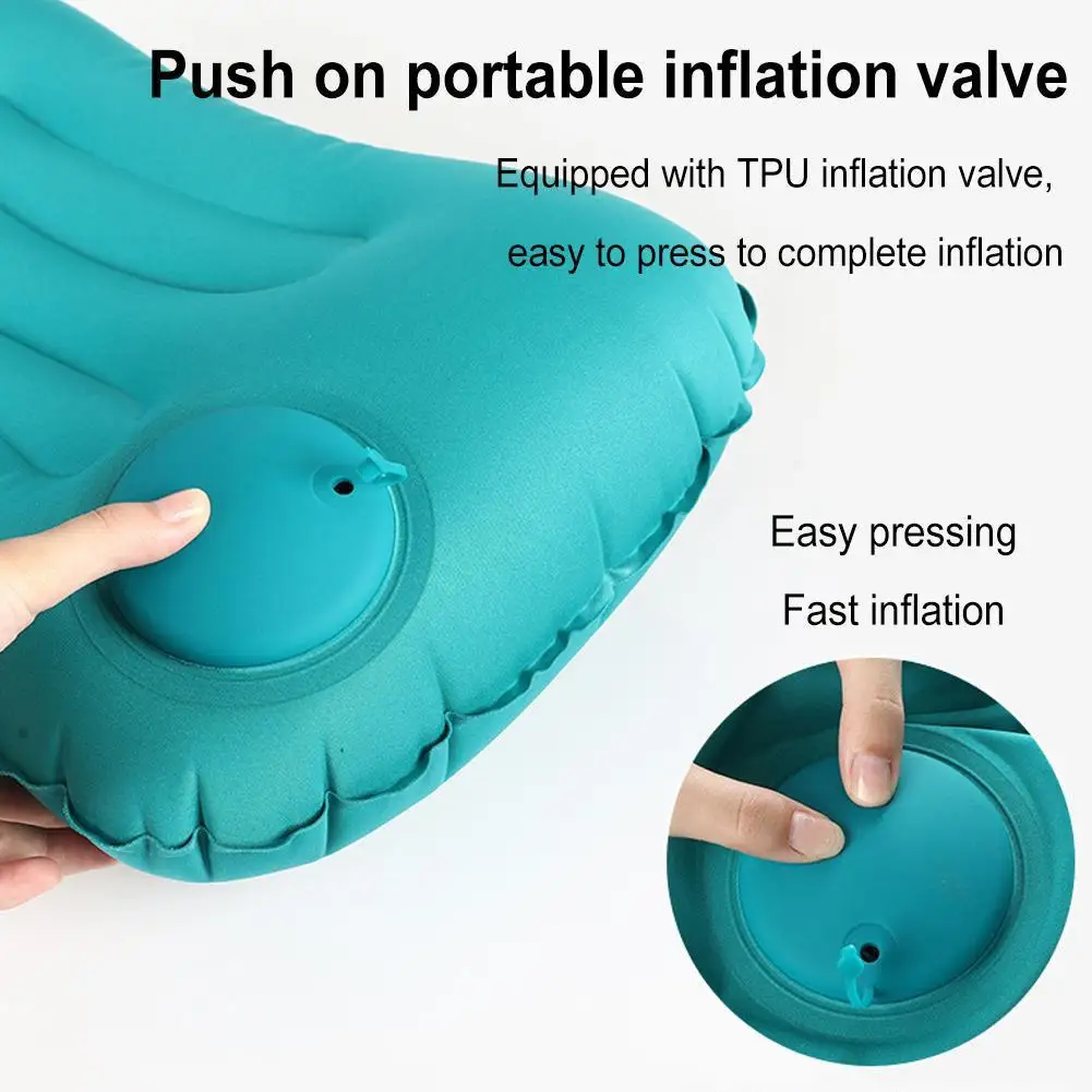 Naturehike Portable TPU Polyseter Inflatable Camping Pillow Mini Travel Air Neck Pillow For Sleeping Rest Relaxing