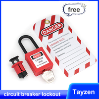 Electrical safety lockout minicircuit breaker lock MCB lockout with free tag and safety padlock loto tagout device Tagout