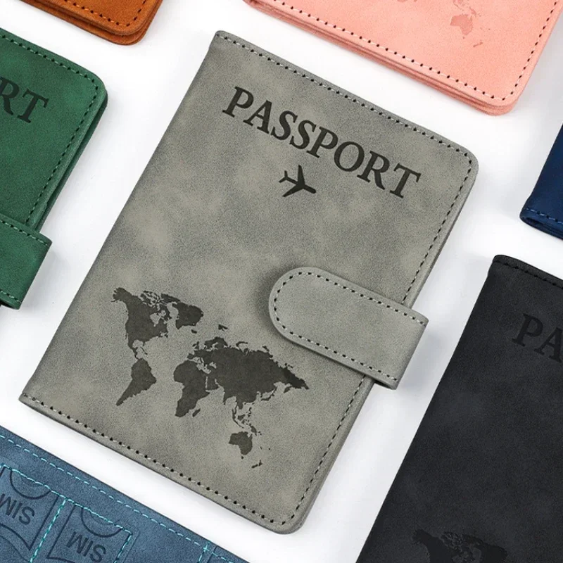 Travel Passport Cover Case Men and Women ID Card Holder Passport Holder Ticket Clip Travel Accessories Passport Wallet