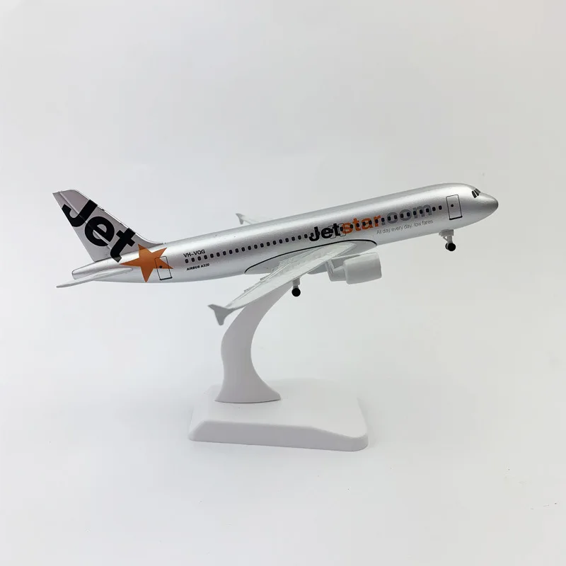 

Toy Airport 1:400 Scale Simulation Model 20CM Alloy Metal Aircraft A320 Jetstar Airways with Landing Gear Airplane Model
