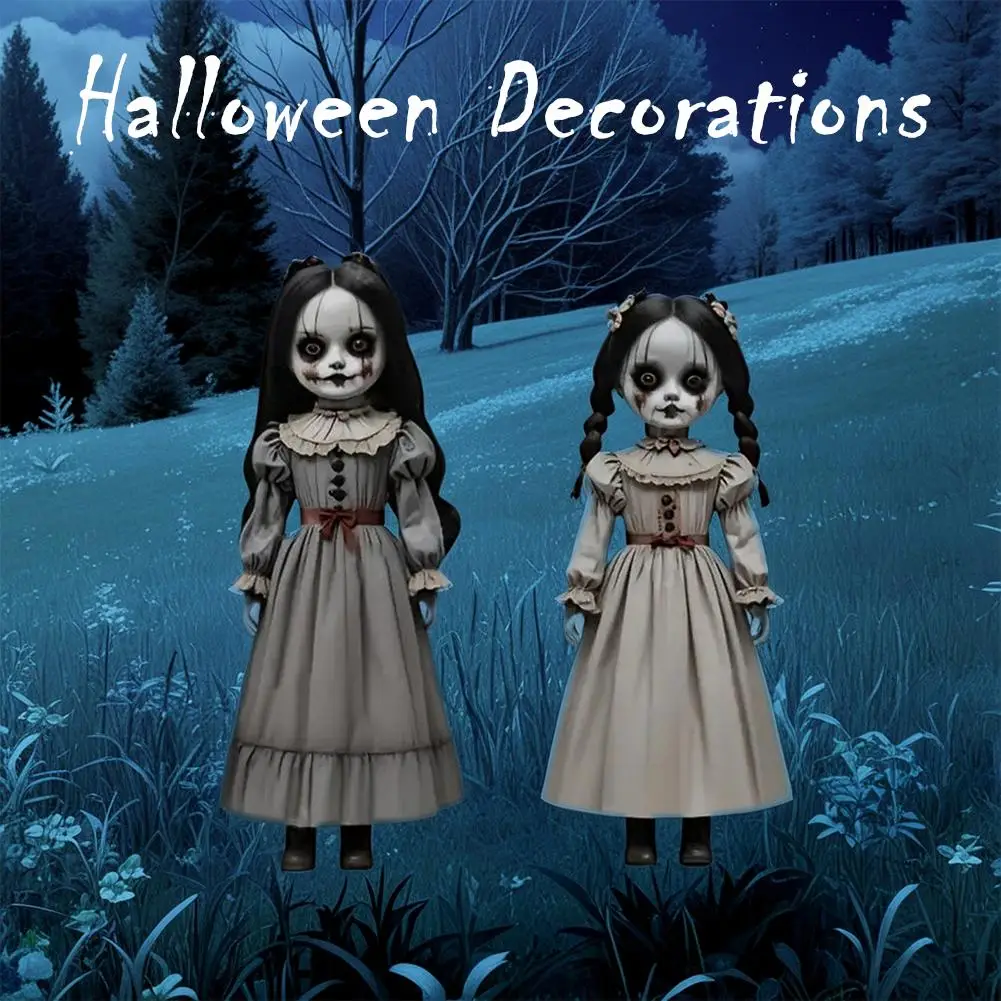 2 stücke Halloween Geist Puppe Boden Einfügen Dekoration Horror Stil Outdoor Hof Logo Dekoration Weibliche Geister Puppe Im Freien – Detail 4