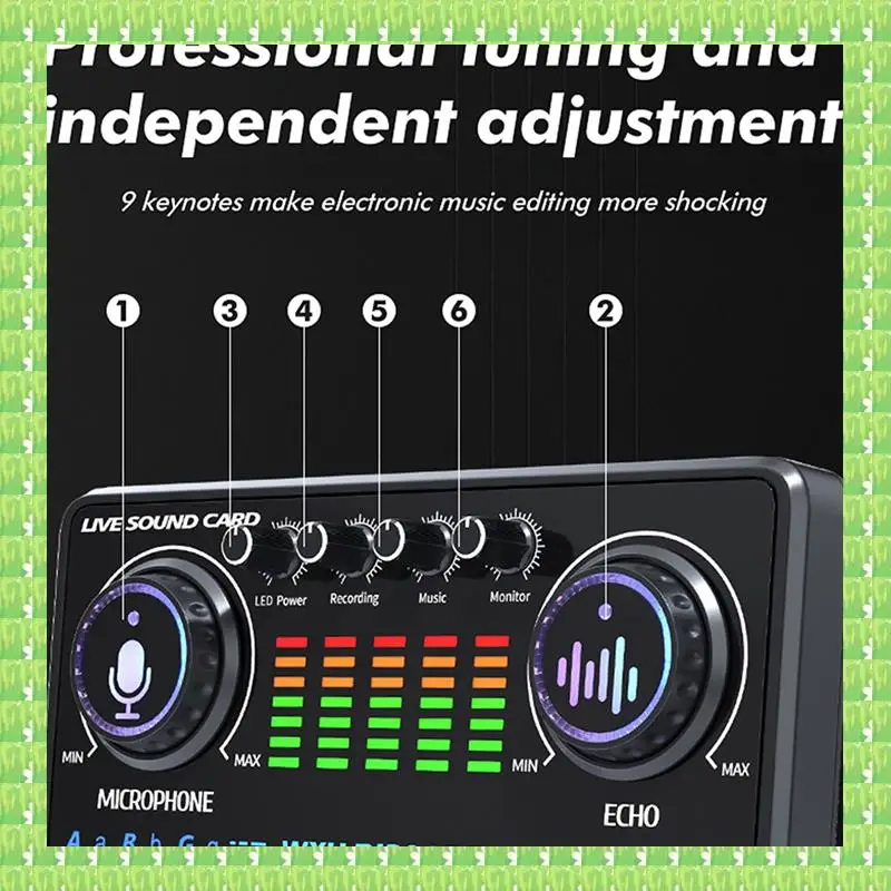 

Live Sound Card Cardioid Design Microphone High Performance For Live Karaoke ETC Black