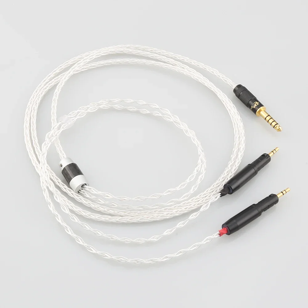 High Quality Audiocrast 4.4mm Balanced 8 Cores Silver Plated Headphone Cable for ATH-R70X R70X