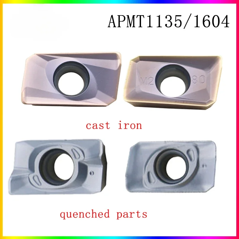 

High quality APMT1135 APMT1604 inserts for Cast iron quenching APMT1135PDER APMT1604PDER XM H2 M2 blade HRC 70° carbide inserts