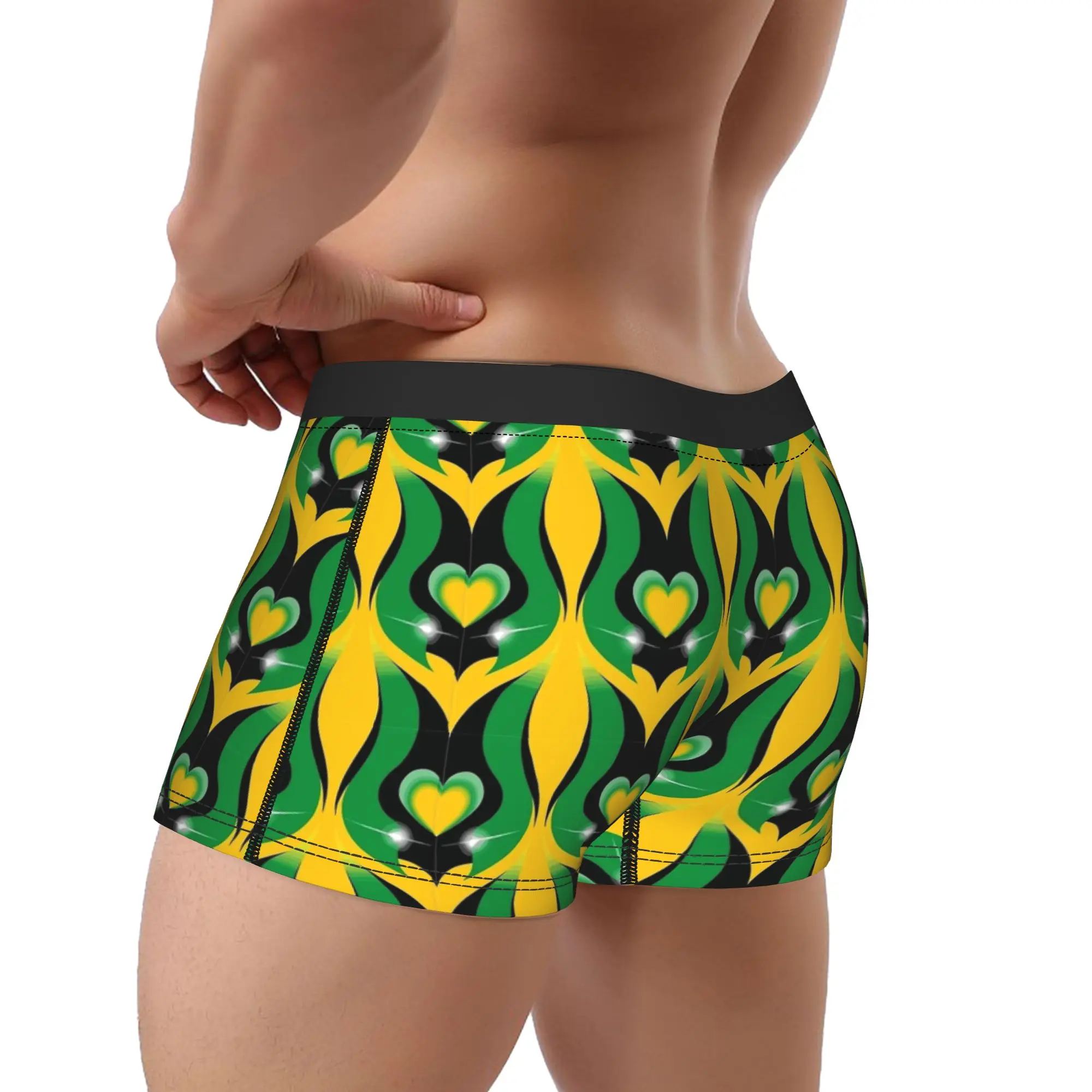 Hot Jamaican Girlfriend Heart Boxer Shorts  3D Pouch Underwear Hot Sale Custom DIY Boxer Brief Novelty Men Underpants Large Size