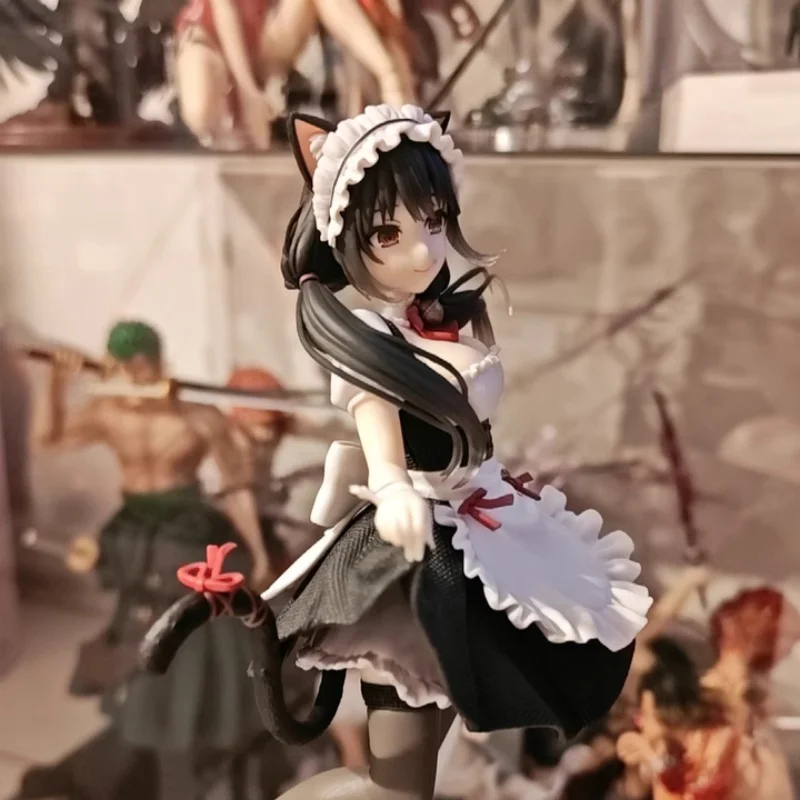 Em estoque Data Coreful original A Live V Tokisaki Kurumi (Nekomimi Maid Ver. ) Presente de brinquedos colecionáveis modelo de figura de ação de 18 cm