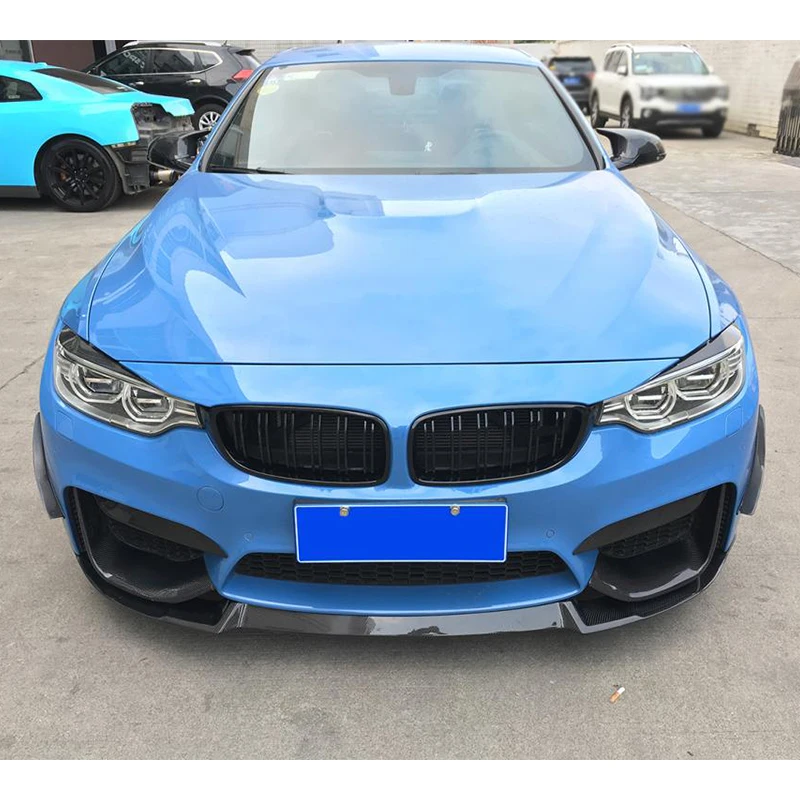 Carbon Fiber Front Headlight Eyebrows Eyelids For BMW 4 Series F32 F33 F36 F82 F83 M4 F80 M3 2014-2018 Front Lamp Eyelids Trims