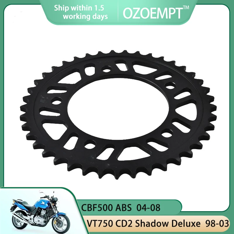 

OZOEMPT 525-41T Motorcycle Rear Sprocket Apply to CBF500 ABS VT750 C,CD,C2 Shadow CD2 Shadow Deluxe DC Black Widow