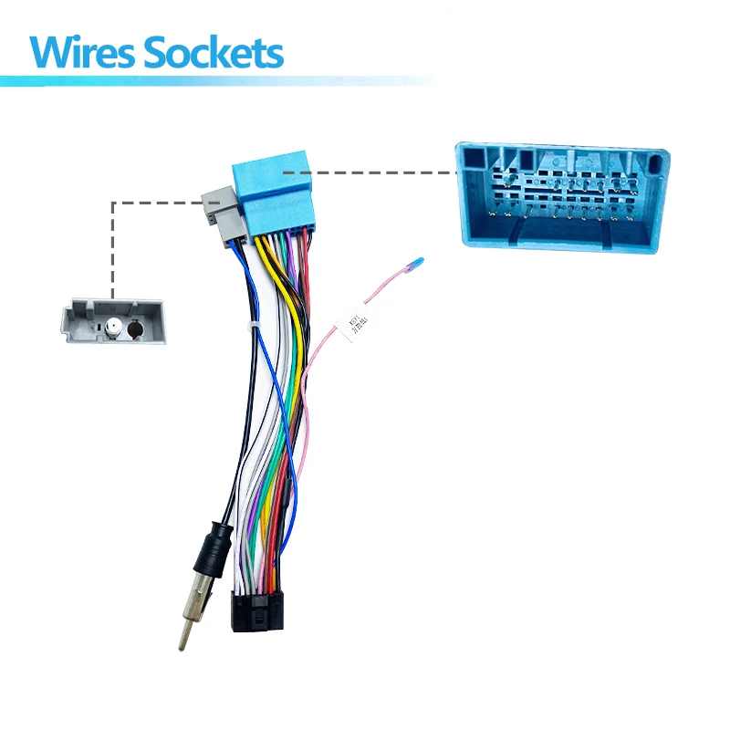 android Car radio Canbus Box Decoder For Honda Fit City Jazz Greiz 16 pin Wiring Harness Plug Power Cable