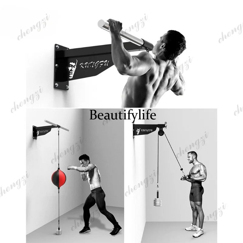 High pull-down pulley device Pull-up suspension Boxing speed response Ball rack Fitness equipment