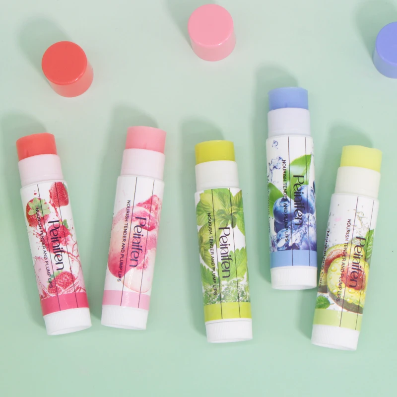 5-Pack Fruit-Flavored Moisturizing Lip balms Increase Nutrition Lip Masks Lipsticks Reduce Lip Lines Suitable for Dry Lips
