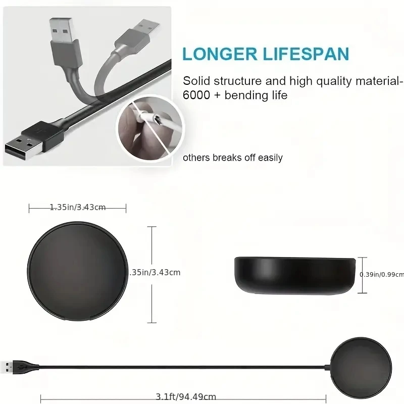 Watch Wireless Charger For Samsung Galaxy Watch 3 4 5 6 7 8 Pro Active 2 Portable USB Type C PD Cable Fast Charging Dock Station