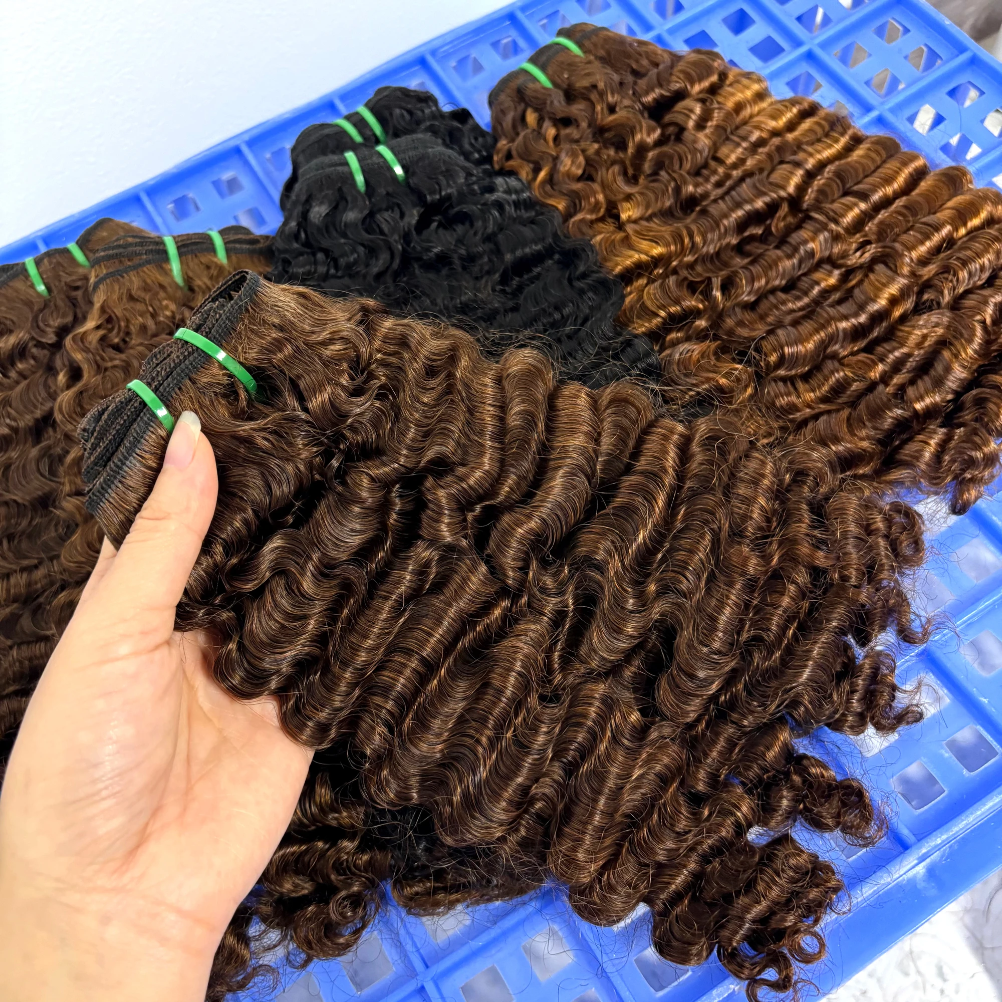 100g/Bundle 16A Color Burmese Curly Human Hair Bundles Raw Burmese Human Hair Bundle Deals Unprocessed Weaving Hair Extensions