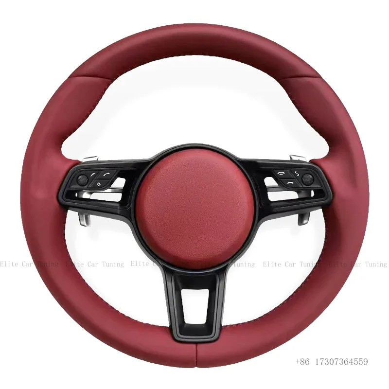 

Napa Leather Steering Wheel for Porsche Cayenne Panamera Cayman Macan 718 911 991 992 997 981 958 970 Customized Steering Wheel
