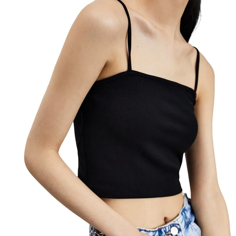 

Sexy Tube Tops Women Crop Top Seamless Underwear Off Shoulder Spaghetti Tank Top Female Adjust Strap Camisole