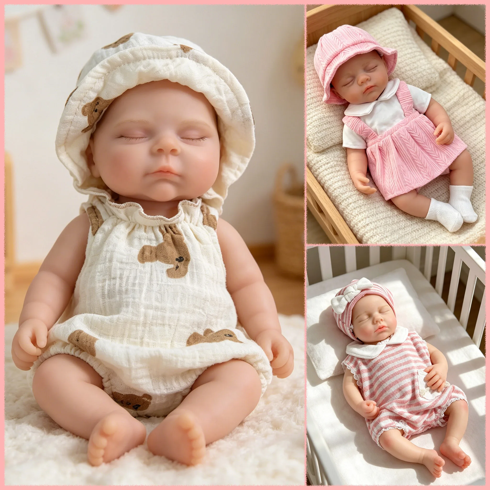 

Peaches/Irys/Loulou 12inch Reborn Solid Silicone Doll 3D Skin Version Elastic Strechable Collectible Art Doll