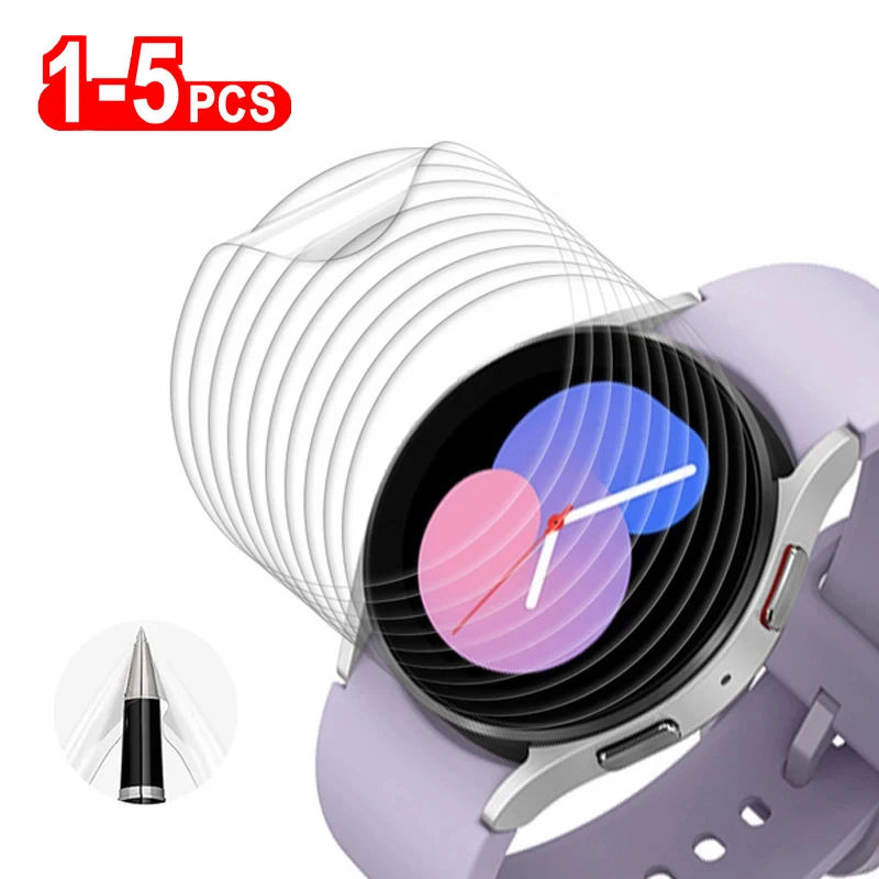 1-5pcs Hydrogel Film for Samsung Galaxy Watch 3 4 5 Pro, Gear S2 S3 Classic Frontier Full Screen Protector for Watch Active 2 4