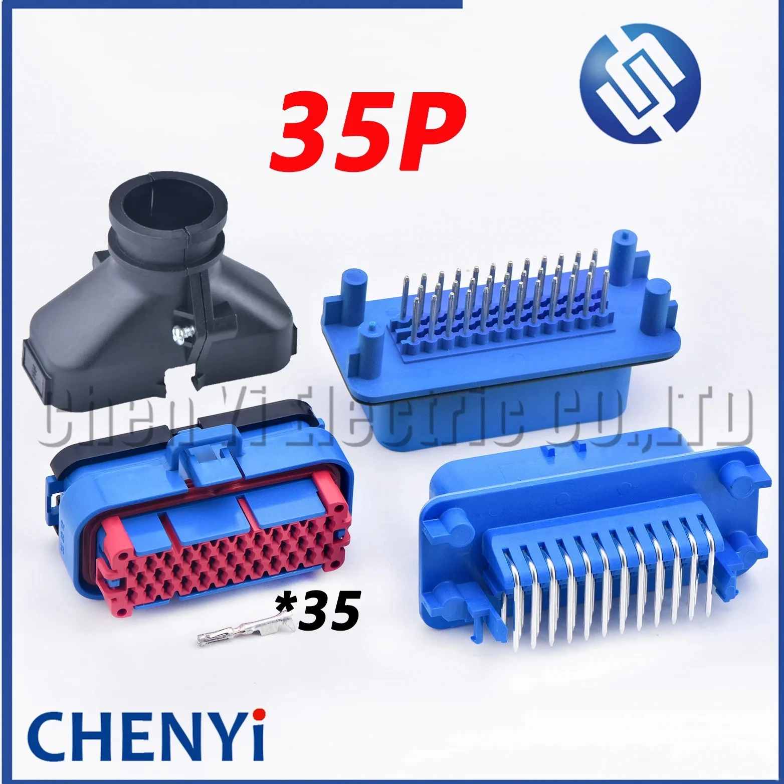 35 Pin Blue auto Waterproof Connector Sealed Ecu Board PCB Plug socket 776164-5 776231-5 776230-5  776163-5 1-776231-5