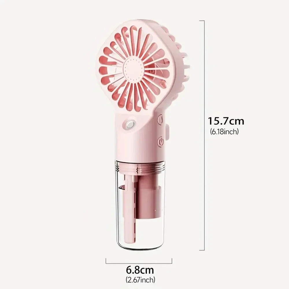 1pc Portable Handheld Spray Fan Water Spray Mist Fan Student Dormitory Mini Fan Summer Supplies Cooling Tools Outdoor Small Fan