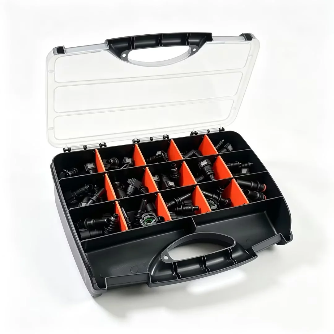 60PCS Fuel Pipe Quick Connect Urea Connector 6.3/7.89/9.49/9.89/11.8mm For Car Truck Diesel Repair Tool