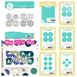 Taylored Half Patterns Quarter Take Two - Sweet & Starry Stencil Metal Cutting Dies Stamp for DIY Scrapbook Calenda May 2026 New