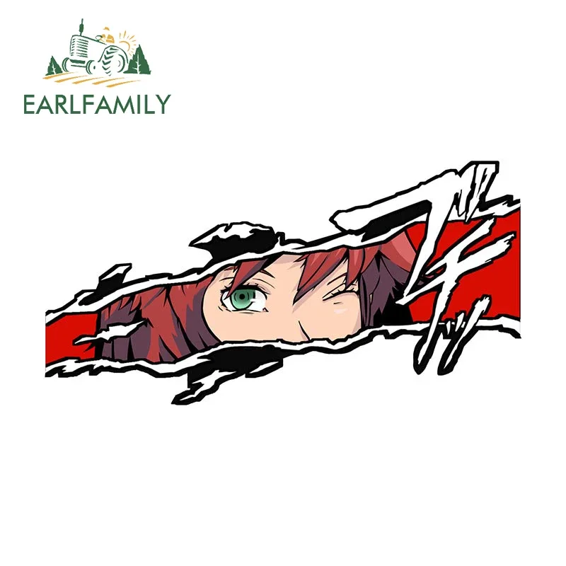 EARLFAMILY 13cm for Guilty Gear Anime Eyes Car Sticker Air Conditioner Decal Personality Scratch Proof Windshield Graphics