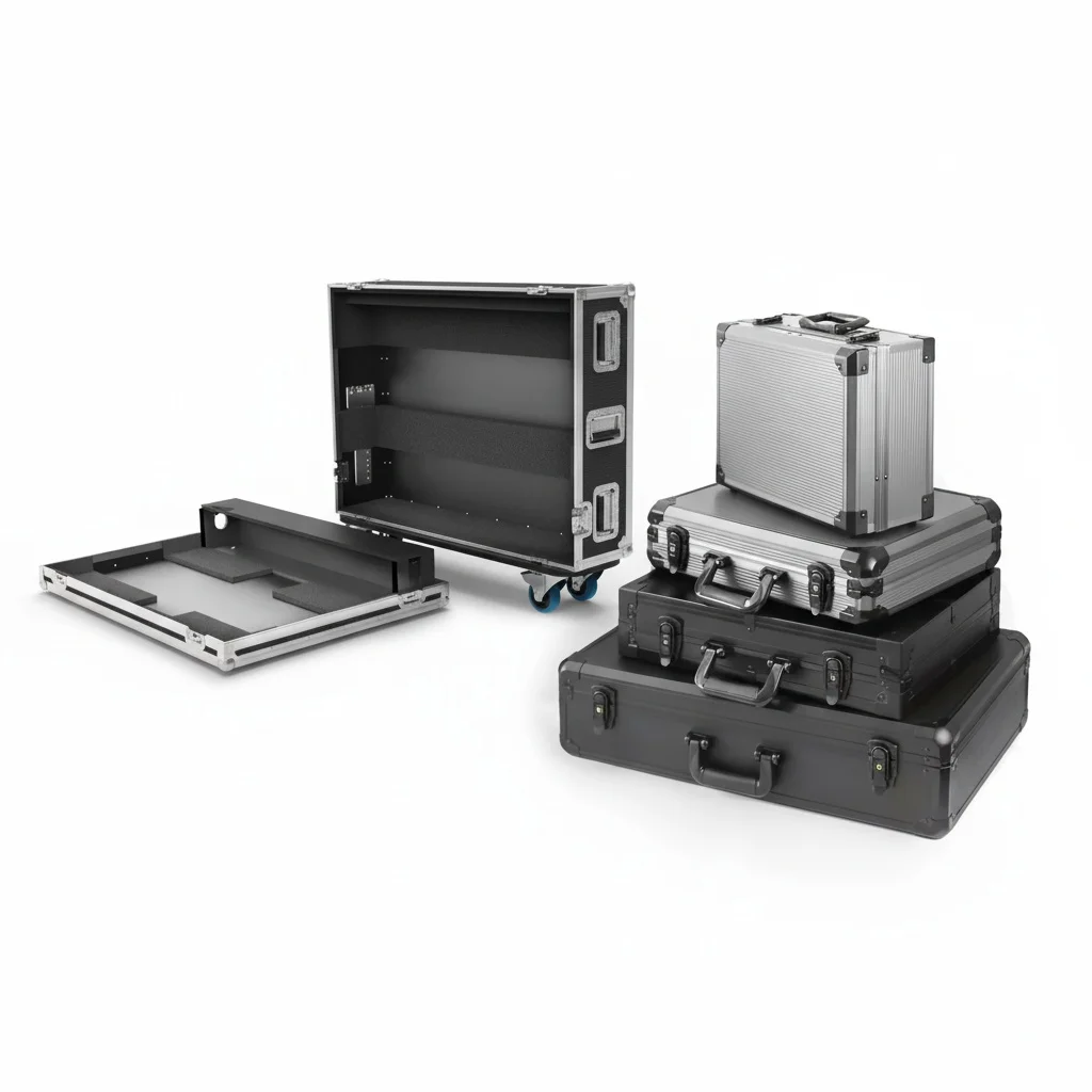 

DJ Mixer Flight Case, Aluminum Carrying Case for Microphone and DJJ Mixer, Custom Audio Box with Foam, Equipment Travel Case