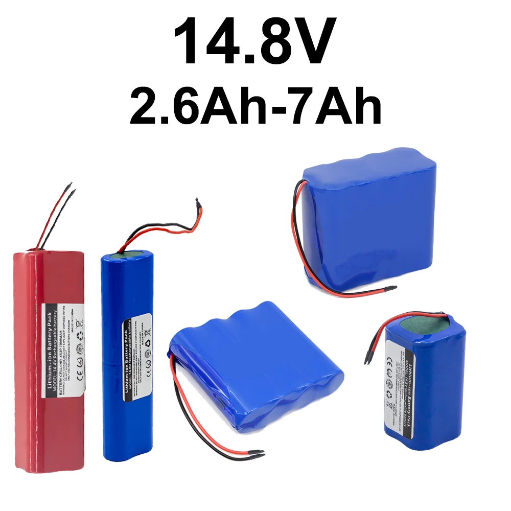 

4S1P 2P 14.8V 2.6Ah/3.2Ah/7Ah 18650 lithium battery pack large capacity battery audio speaker LED lamp rechargeable battery+BMS