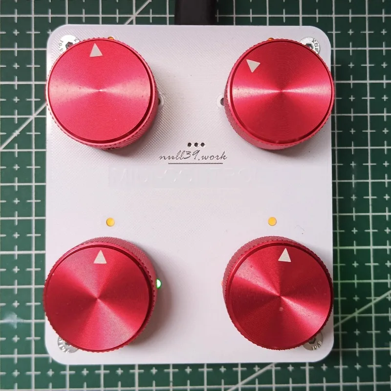 Precise rotary encoder for music production software, 4 knob MIDI controller with customizable CC mapped USB-C interface